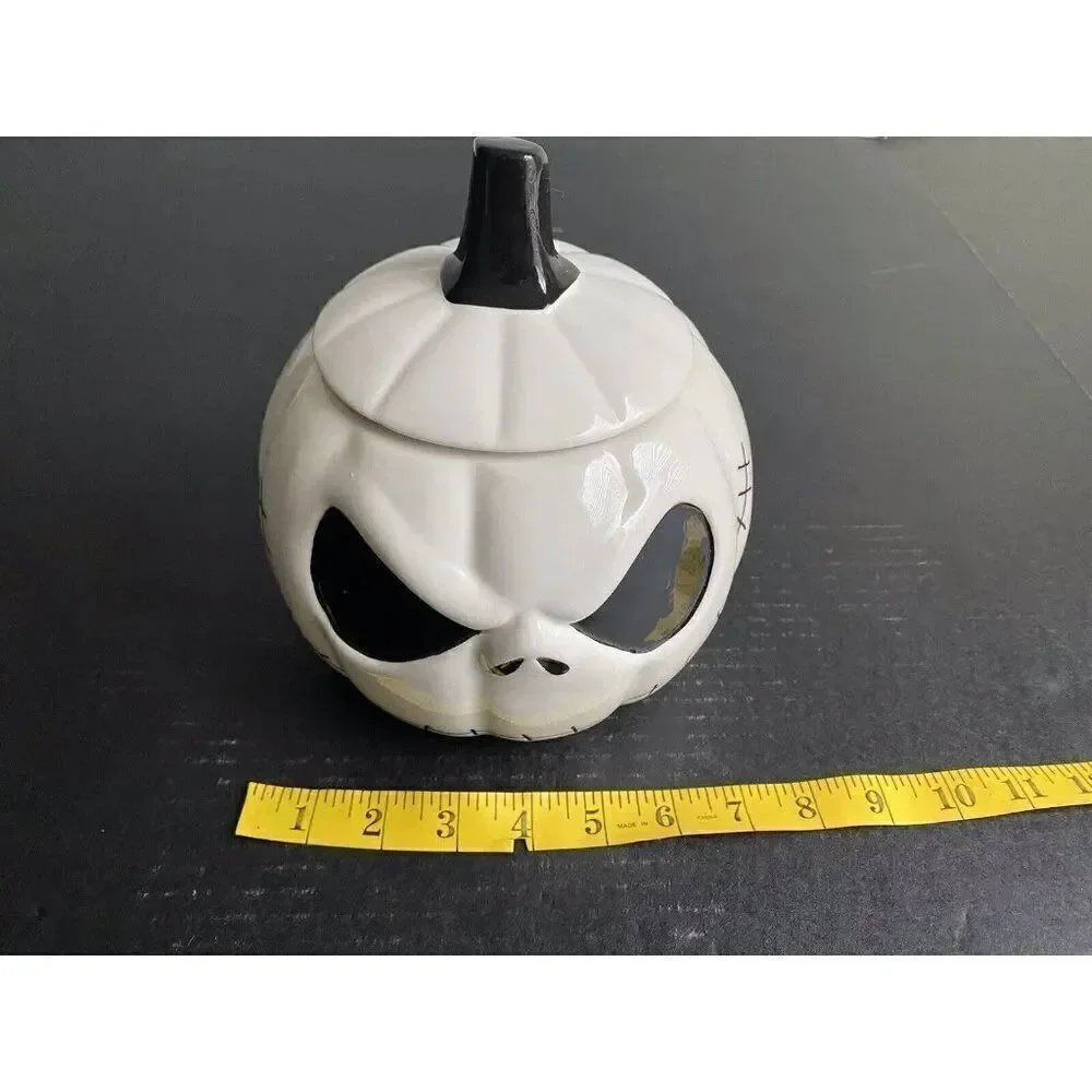 Disney The Nightmare Before‎ Christmas Jack Skellington White Pumpkin Cookie Jar